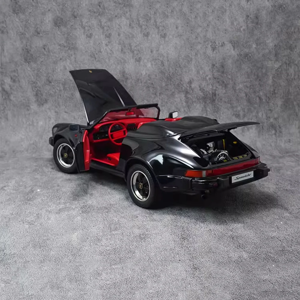 Schuco 1:12 911 Speedster Black Convertible Sports Car Simulation Alloy Die-Cast Car Model For Collection Display