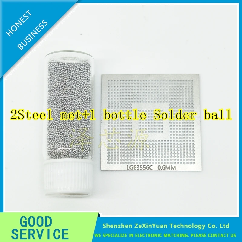 1 SET =( 2Steel net+1 bottle Solder ball)  LGE3556CP LGE3556C LGE3556 0.6MM Stencil  LGE35230 0.45MM