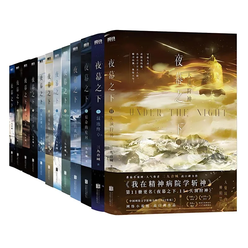 12 Books Under The Curtain of Night Novel Books Vol.1-12 Also Called I Learned To Kill Gods in A Mental Hospital Chinese Novel