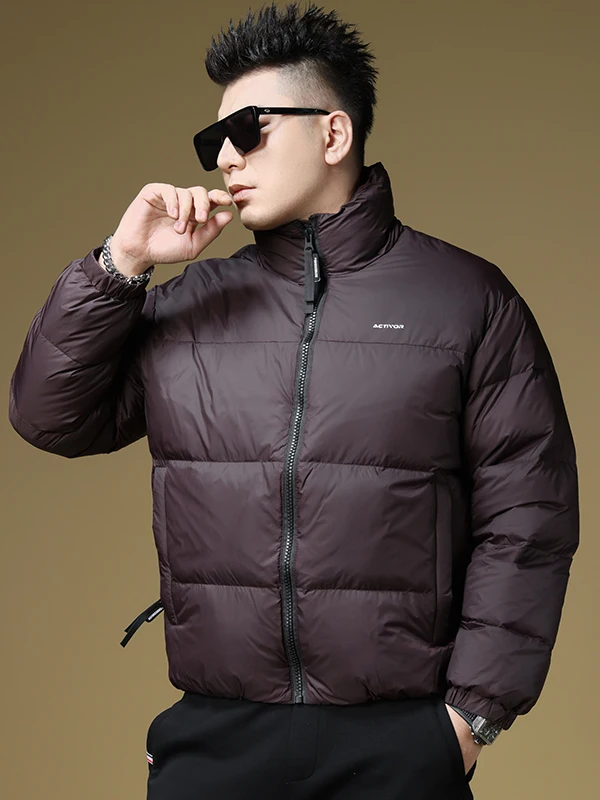 

Мужская зимняя утепленная короткая пуховая куртка премиум-класса с 90% белым пухом, воротником-стойкой, теплая, морозостойкая, повседневная, стильная