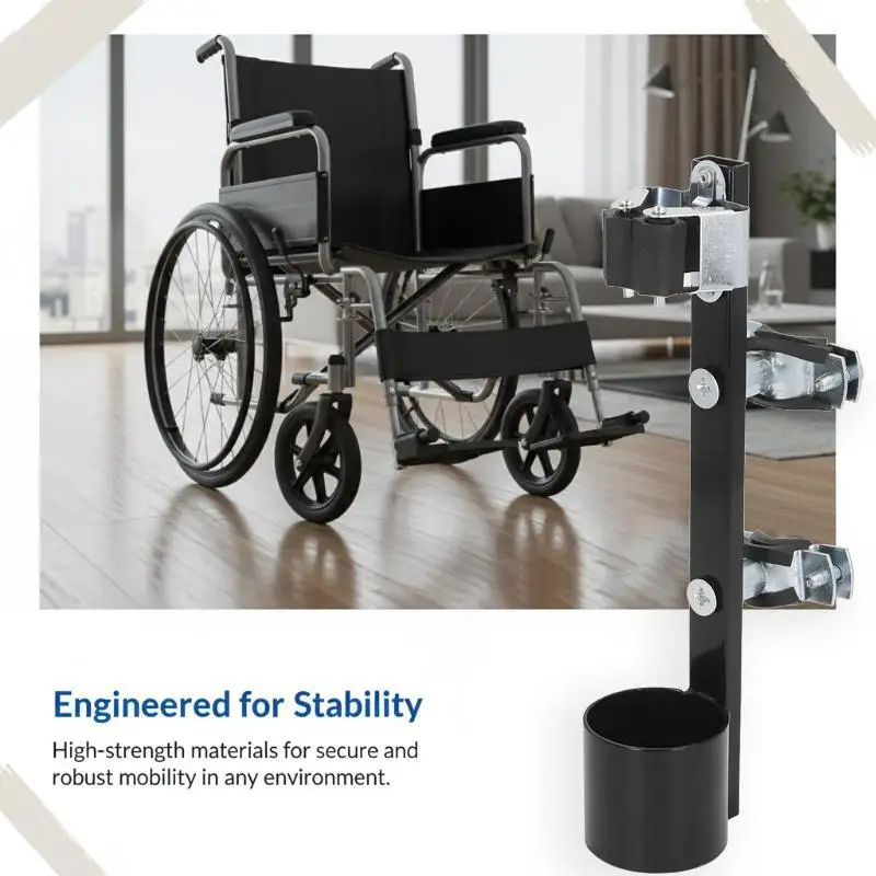 1Pcs Universal Aluminum Alloy Walking Stick Stand For Elderly Senior Cane Holder For Wheelchair Mobility Scooter Accessory