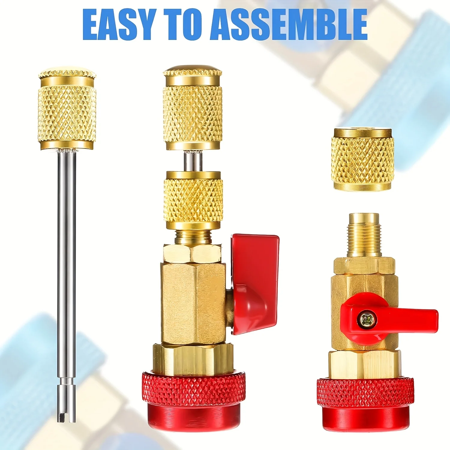 AC Valve Core Removal Tool, R134a R1234yf Valve Core Remover Installer Tool Kit for Automotive Air Conditioning Systems
