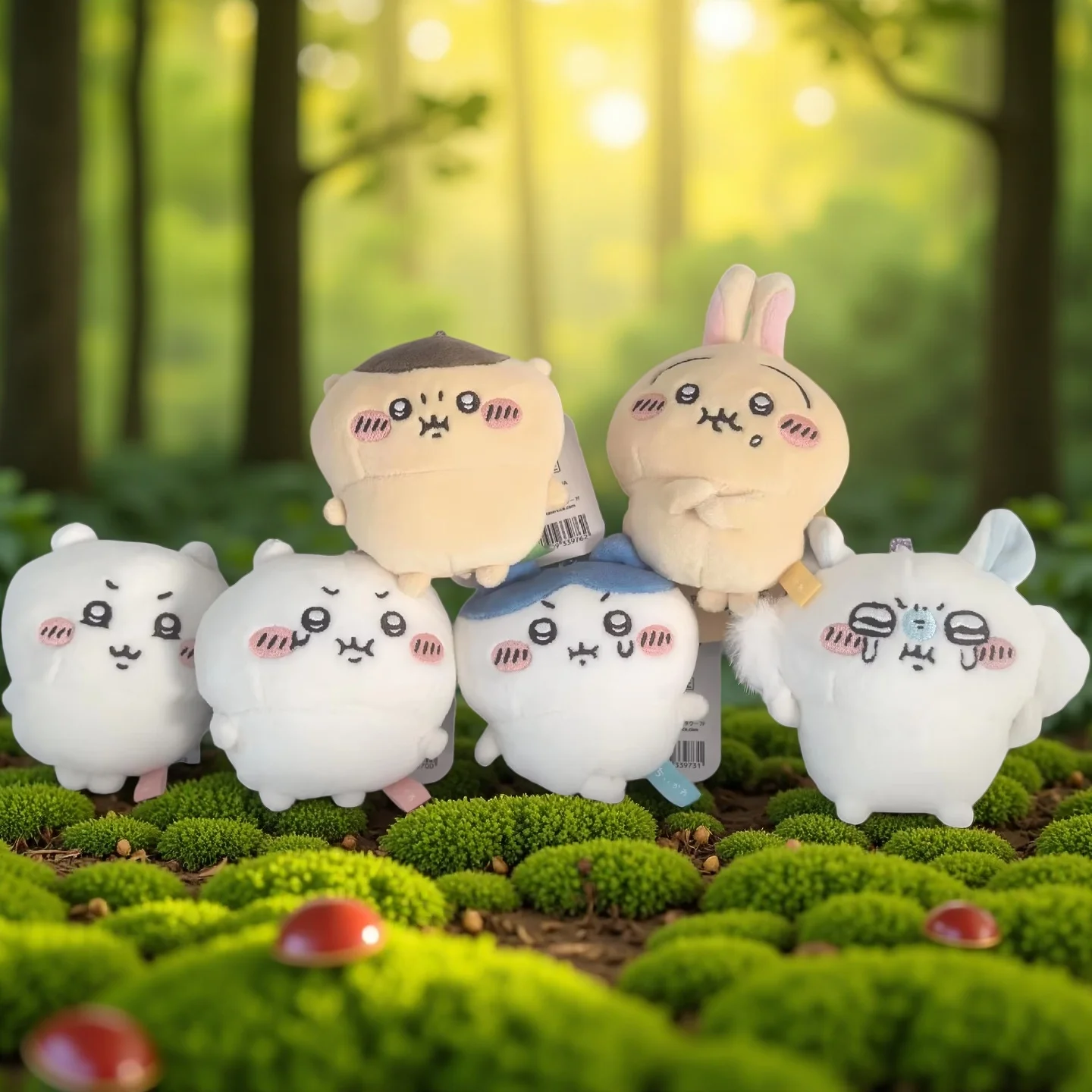 New jiyi Plush Doll Smirks Expression Usagi Hachiware Super Cute Chestnut Flying Squirrel Back Packaging Decoration Gift