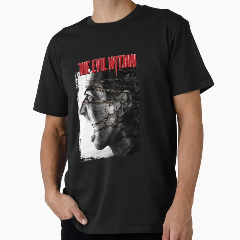 Interesting Facts Retro Horror Survival Zombie Game The Evil Within Gift T shirt Unisex Gamer Tee Short Sleeve Graphic clothes