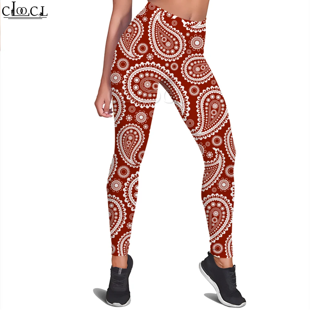 Cloocl harajuku casual feminino legging vermelho perris vortex padrão 3d impresso calças femininas calças de yoga correndo leggings sem costura