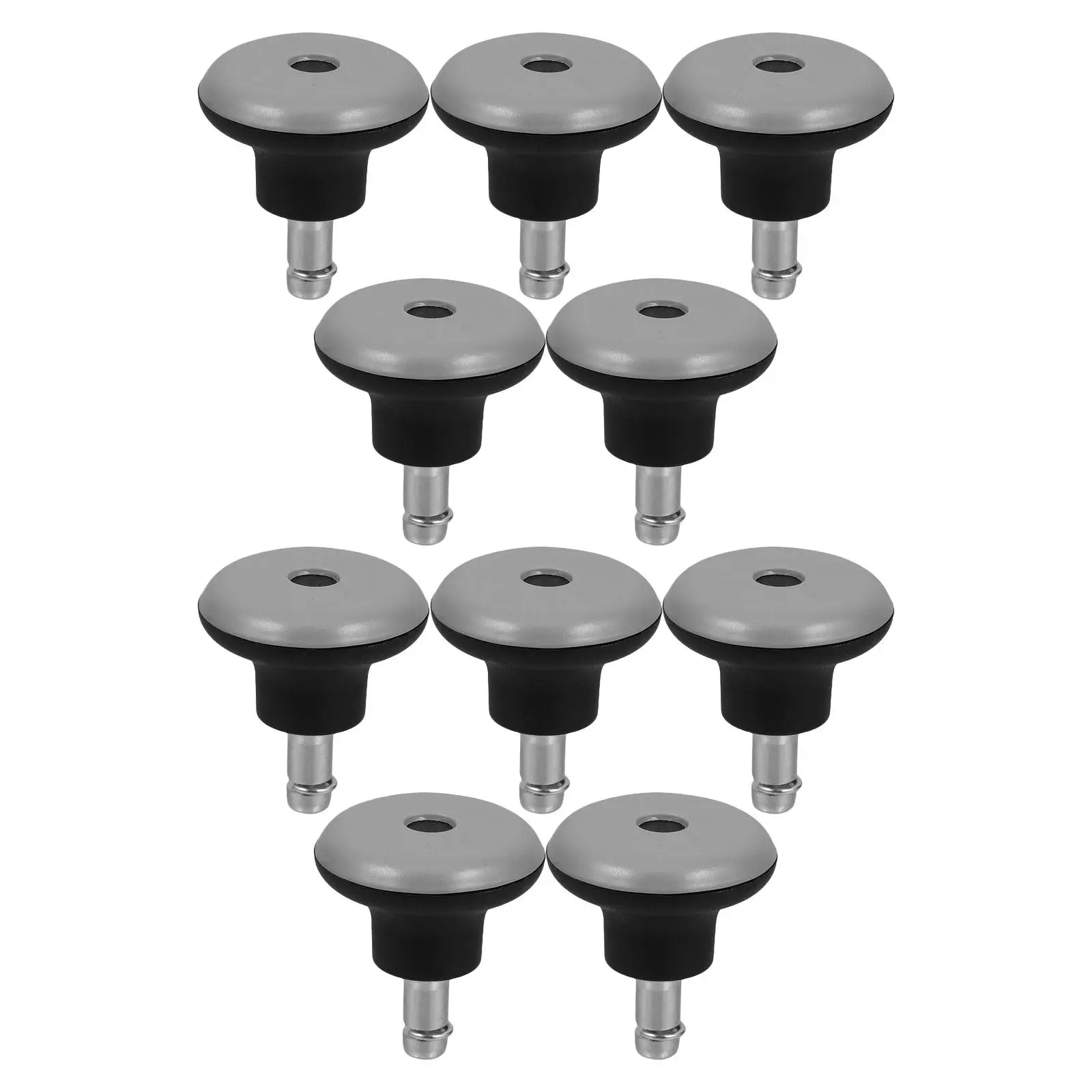 10Pcs Office Chair Wheels Bell Glides Non Slip Black PU Fixed Threaded Stem Stationary Casters Chair Feet Protector for Carpet