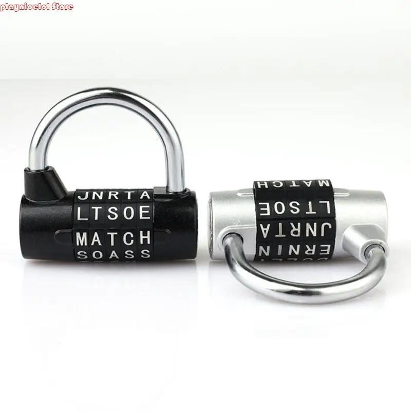 E8BA 5 Letter Combination Padlock Door Handle Password Padlock for Cabinet Luggage
