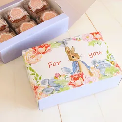 5pcs/lot Egg Yolk Crisp Cookie Baking Packing Box Donuts Chocolate Gift Clear Window Birthday Christmas Event & Party Favors