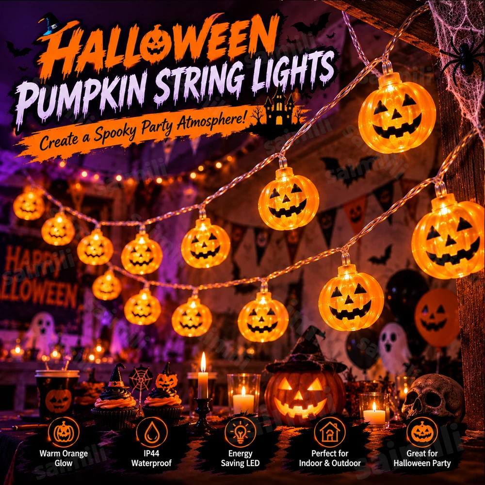 Home Decor Lighting Tricks - DIY Halloween Pompoen LED Lichtjes op