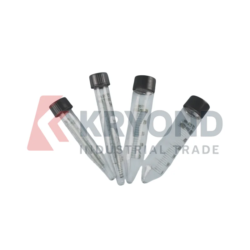 KMD 5pcs Graduated Glass Centrifuge Tube Set Screw Cap Conical Bottom Test Tube for Laboratory 5mL 10mL 15mL 20mL 25mL 30mL 50mL