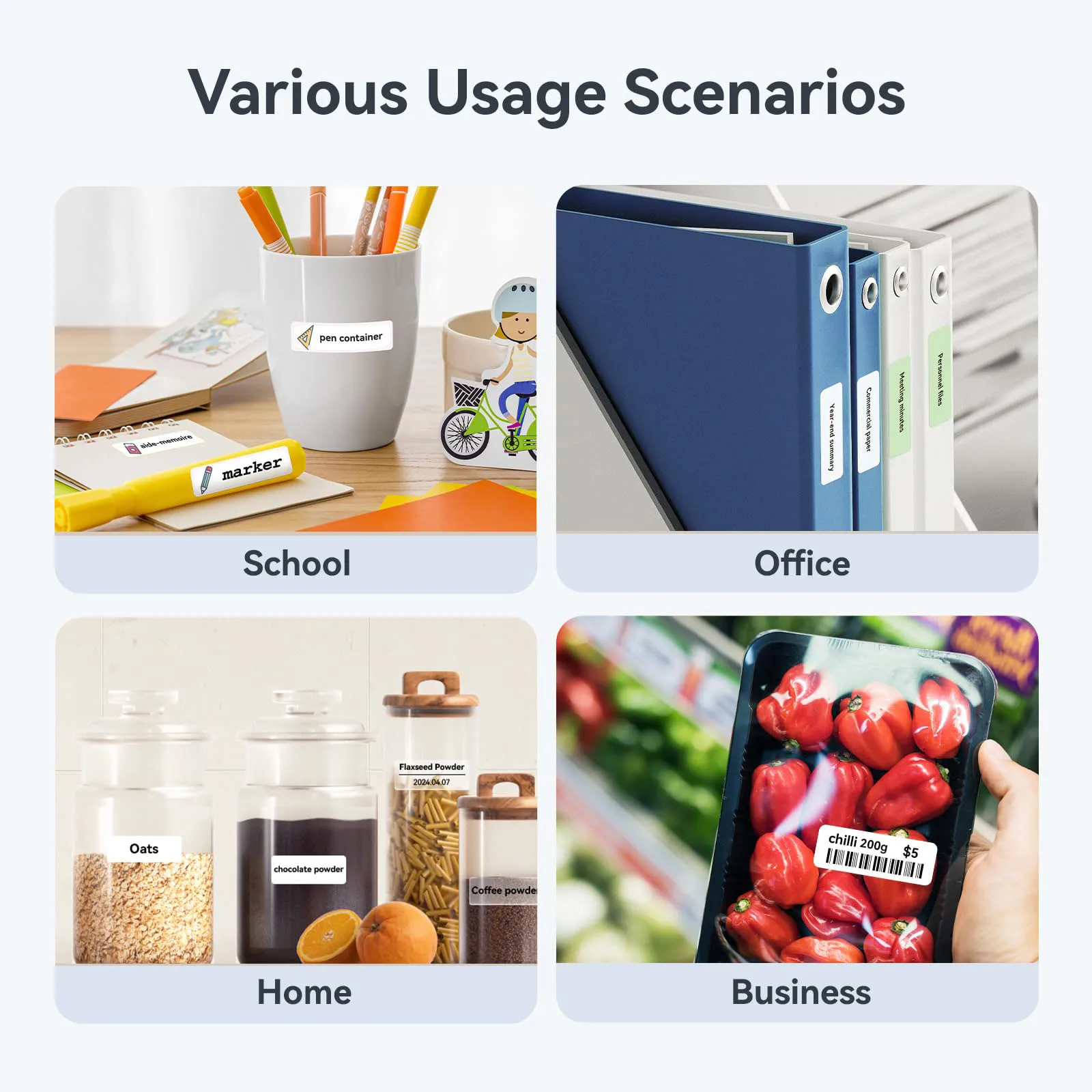 NIIMBOT D110 Label Printer Bluetooth Thermal Printer Self-Adhesive Sticker Printer For Office/Organization/Home Kitchen/School