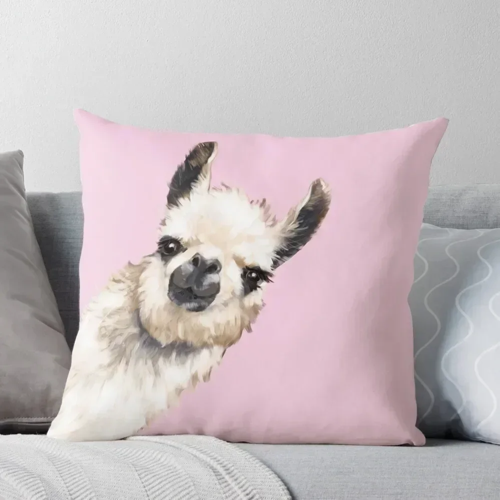 

Sneaky Llama Throw Pillow Custom Cushion Luxury Room Decorative Cushions Sofa Decorative Covers Marble Cushion Cover pillow
