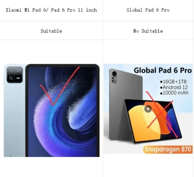 360 Degree Rotating Cover For Xiaomi pad 6 case 2023 PU Leather Tablet Case Xiaomi Mi Pad 6/Xiaomi Pad 6 Pro 11inch Stand Holder