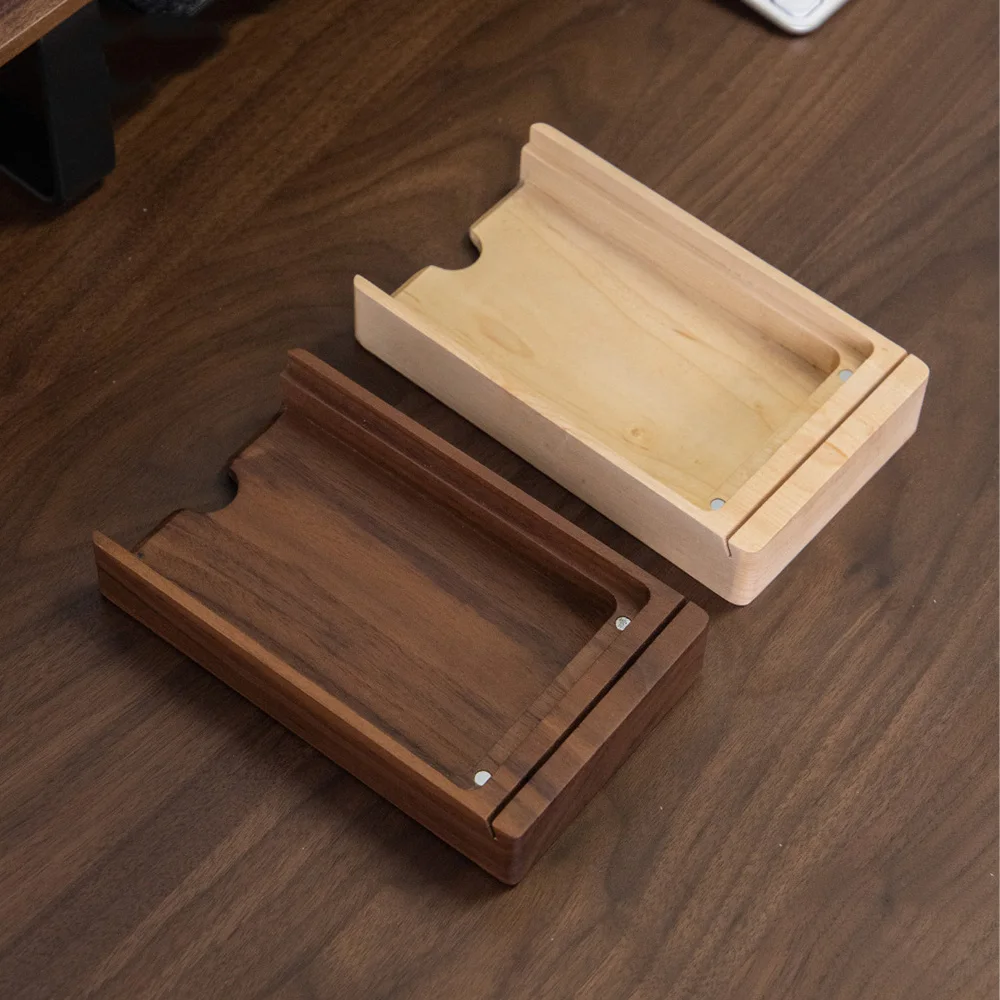 Daily List Planner Note Holder with Walnut Stand - 100 Undated Memo Card for Cleanup Organize Office Desk Accessories Supplies view 4