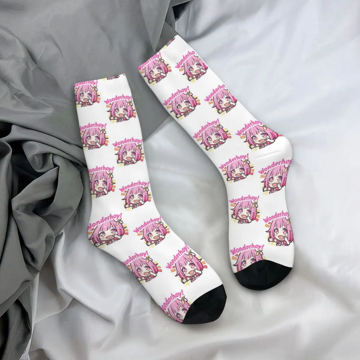 Project Sekai Emu Otori Emu Otori Wonderhoy Print Men Women Socks Windproof Novelty Spring Summer Autumn Winter Stockings Gift