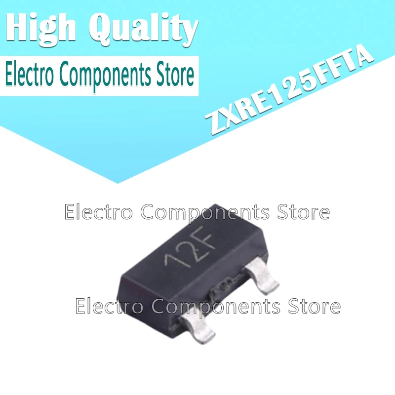 5PCS ZXRE125FFTA ZXRE125FF ZXRE125 (Marking 12F) 12F V-Ref Precision 1.22V 20mA 3-Pin SOT-23 SOT23 MICROPOWER 1.22V Triode