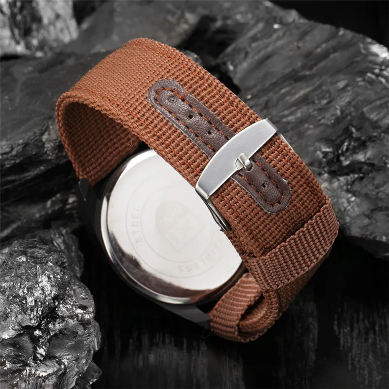 Reloj Hombre XINEW Brand Boys Watches Men Students Fashion Nylon Date Gifts Wrist Watch Black Relogio Masculino Montre Homme