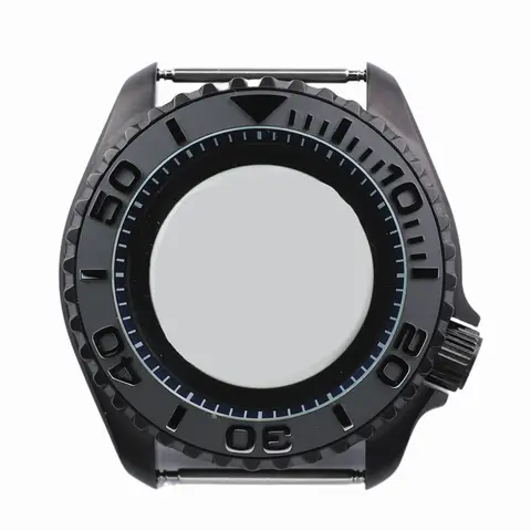 Nh35 Nh36 무브먼트 28.5mm 다이얼 모드 용 사파이어 크리스탈이있는 고품질 42mm Skx007 스틸 블랙 매트 방수 시계 케이스