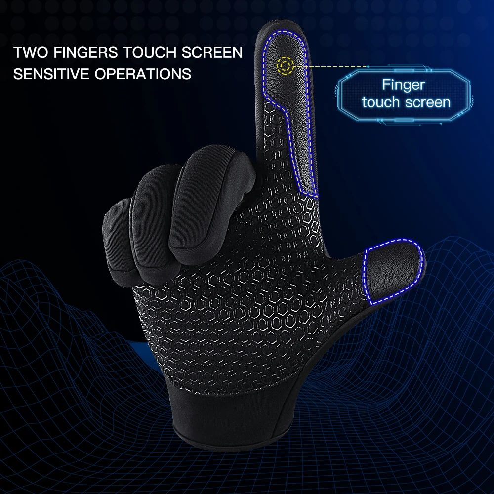 Touch Screen Winter Cycling Gloves Non-slip Riding MTB Gloves Bicycle Gloves Thermal Warm Bike Gloves Women Driving Gloves