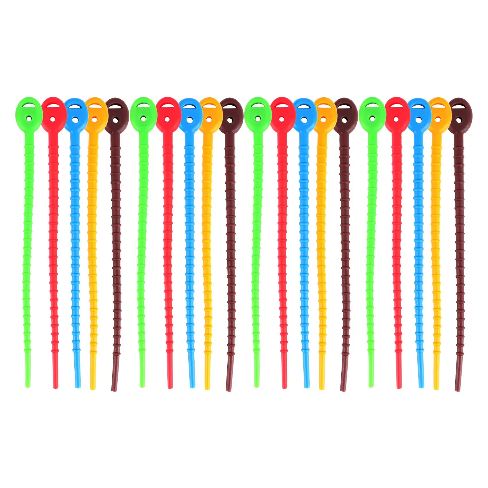 

BAAJ-Silicone Cable Ties,Durable Zip Ties, Bag Seal Clips, Cable Straps, Bread Ties, Rubber Twist Ties For Home Office