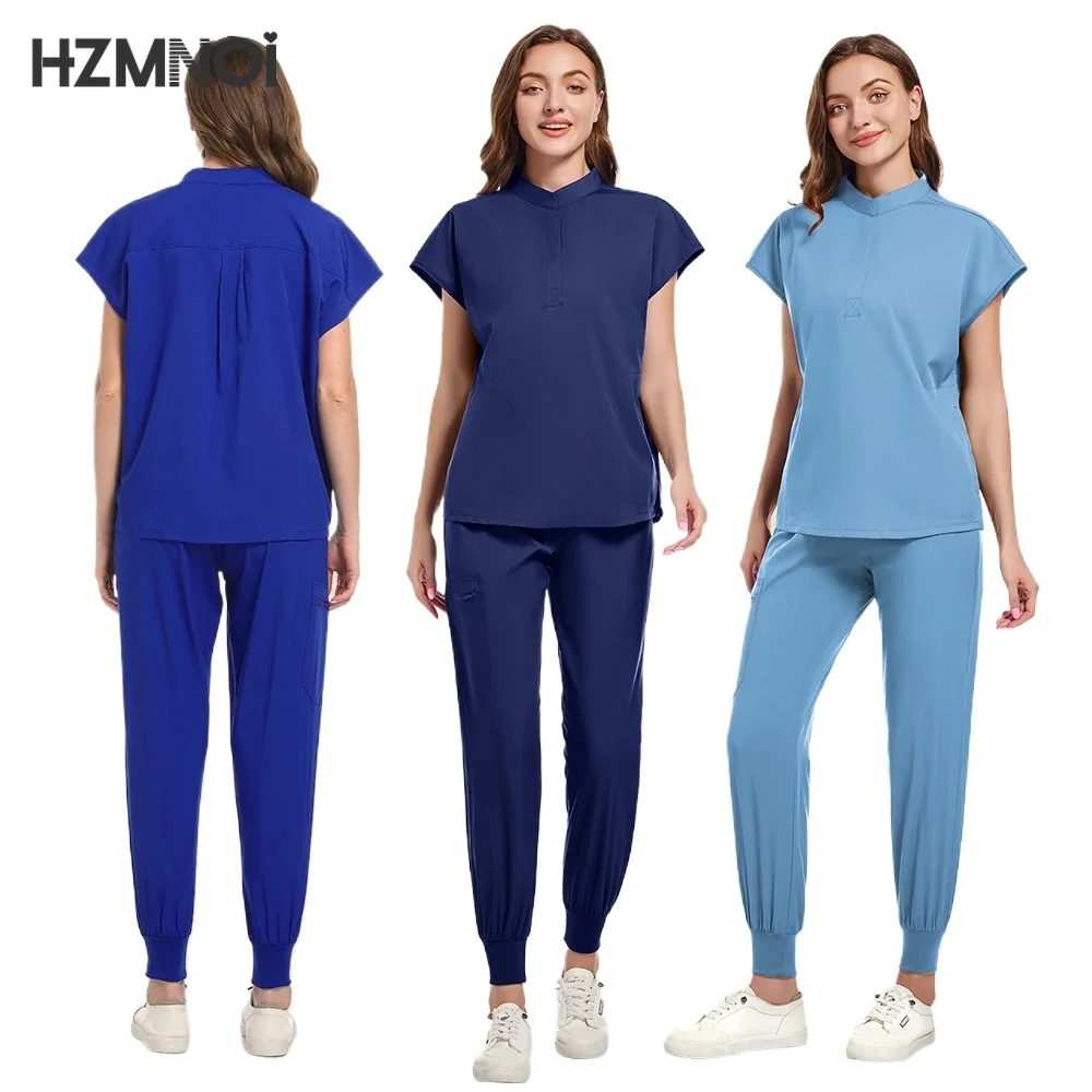 Surgical Uniforms Woman Nursing Enfermeria Sets Top + Pant Articles Medical Uniform Scrubs Clinical Beauty Salon Hospital Suits