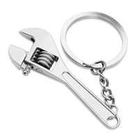 Hot Mini Wrench Keychain Metal Adjustable Tool Spanner Car Key Chain Ring Fashion Novelty Keyfob Stainless Steel