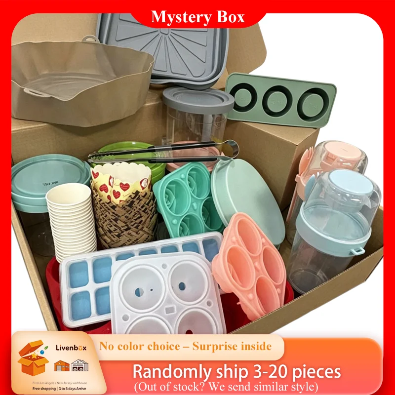 Ice Cube Mold Mystery Box, Random Silicone Ice Tray Set, Fun Kitchen Gadget, Surprise Creative Shapes (Animals, Fruits, Geometric), Gift for Home Bar