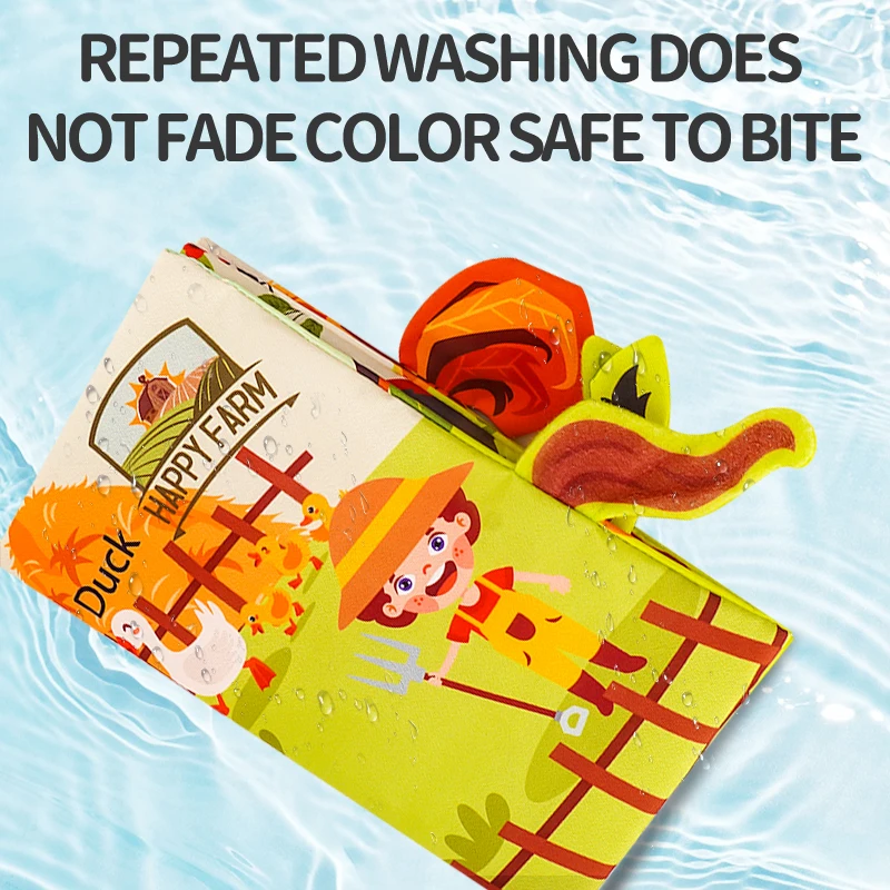 Libri per bambini Giocattoli, Libri per bambini 0-6 mesi, Libri morbidi increspati in tessuto touch and feel, Giocattoli per neonati da 0-3-6-12-18 mesi