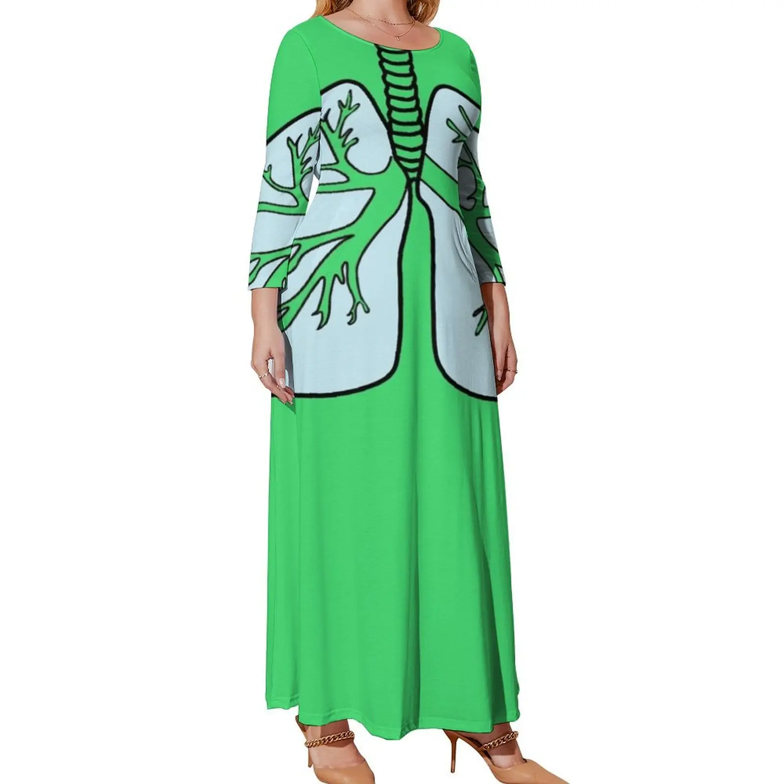 

Blue and Green Lungs Long Sleeved Dress summer dresses ladies 2024 party dresses woman wedding dresses for parties