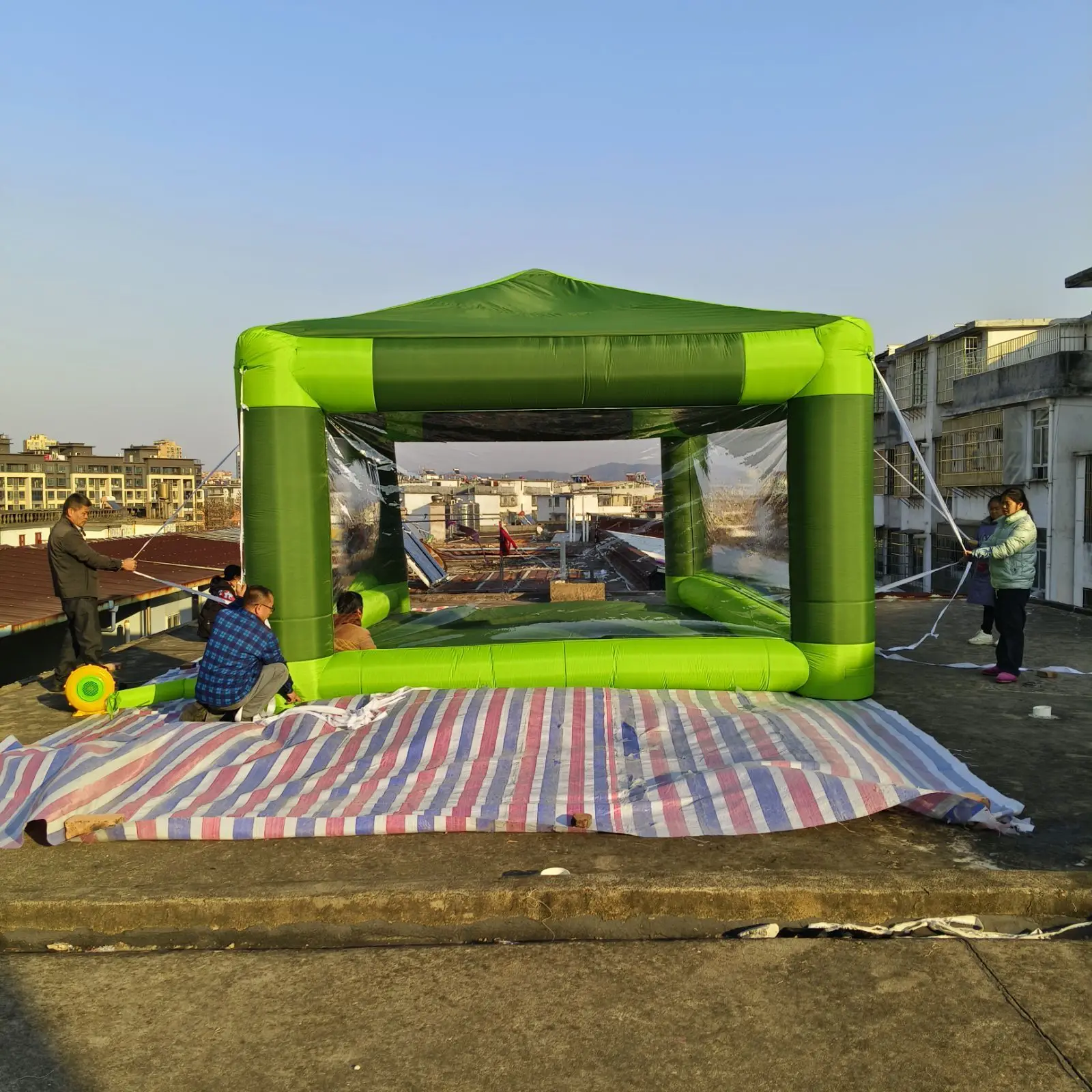 Inflatable Tent for Marketing, Advertising Green Color Inflatable Tent  for Outdoor Events, Promotions, and Brand Activation