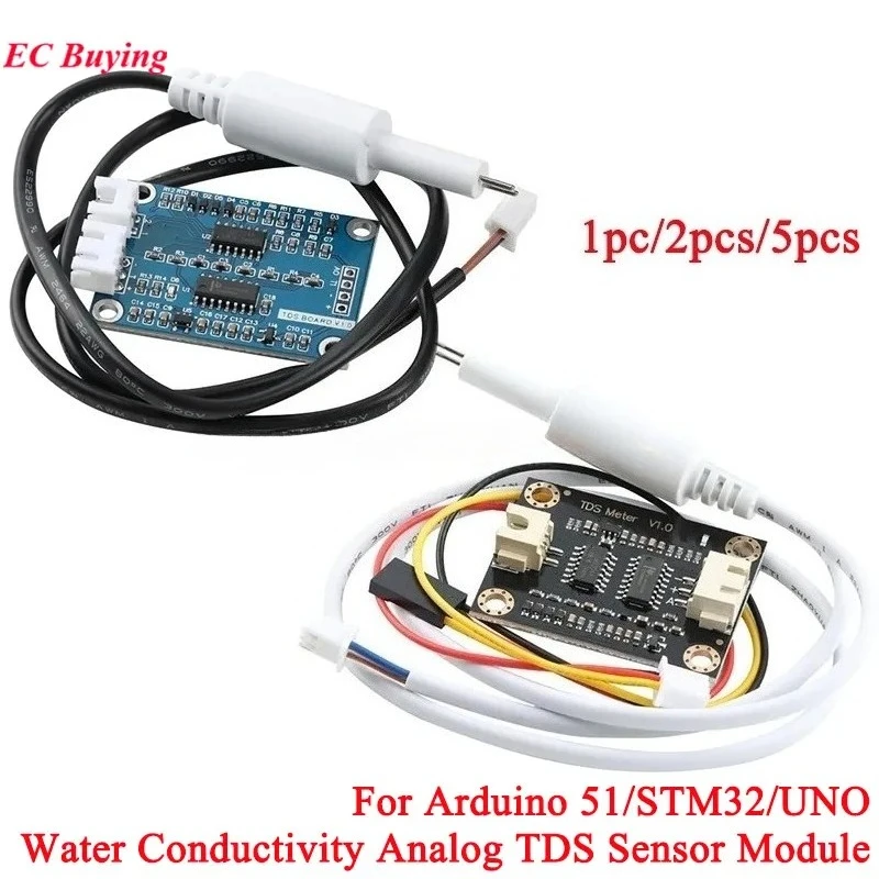TDS Sensor Module Analog Signal Dissolved Solids Water Conductivity Liquid Detection Quality Monitoring For Arduino 51/STM32