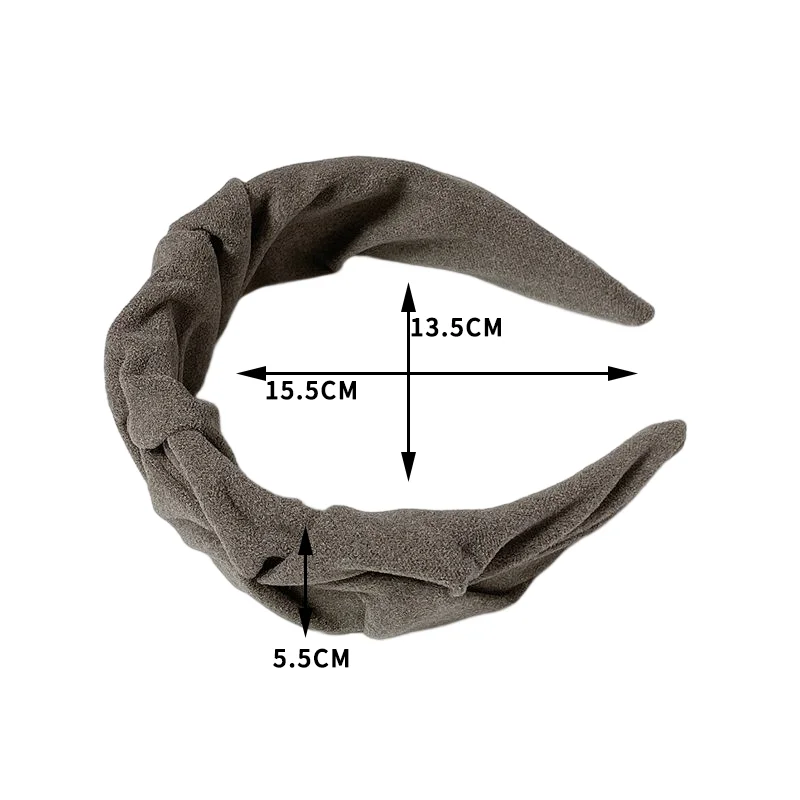 French vintage fabric pleated hair band for women\'s fashion versatile matte fabric wide headband press hair clip