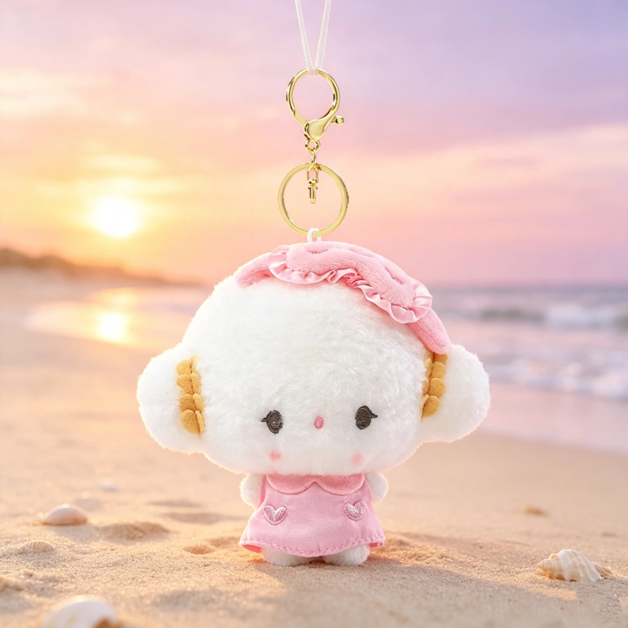 Genuine Cogimyun Plush Keychain, Soft Wheat‑Style Anime Pendant Key Ring, Cute Bag Charm Collectible Gift for Anime Fans