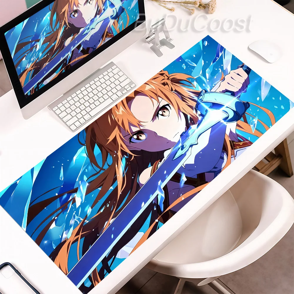 Large Anime Sword Art Online Asuna Mouse Pad Mousepad Soft Gaming Mouse Pad LockEdge Thickened Computer Keyboard Table Desk Mat