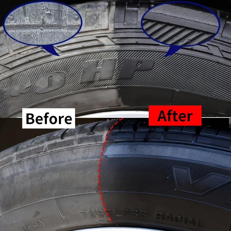 Car Tire Shine Paste,Auto Wheel Dressing Cream, Long Lasting Tire Gloss,Anti Aging Waterproof Tire Brightener For Car Detailing