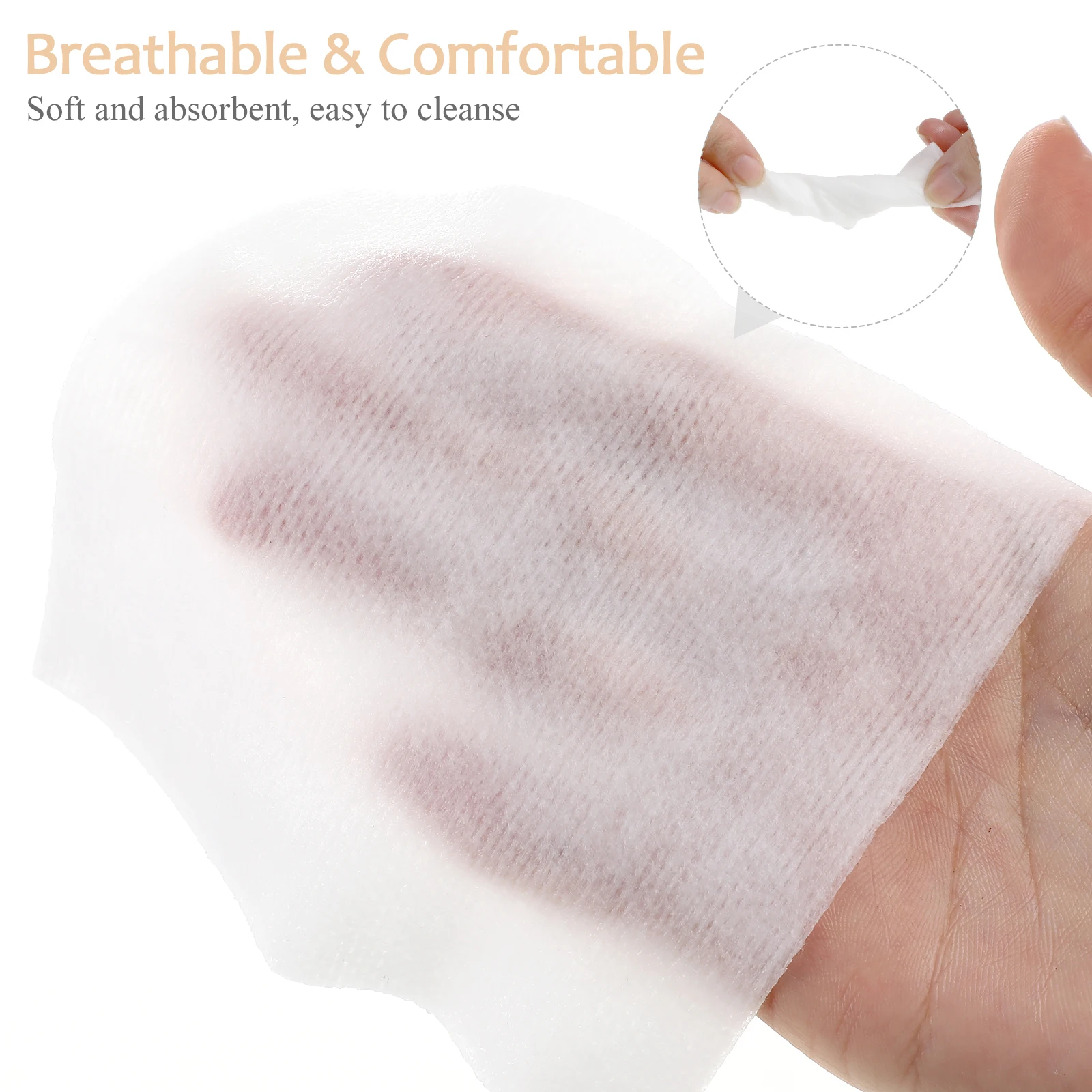 400 Uds. Almohadillas desmaquillantes de tela no tejida limpieza profunda almohadillas limpiadoras de cara suave no tejidas de doble cara herramientas de limpieza de maquillaje