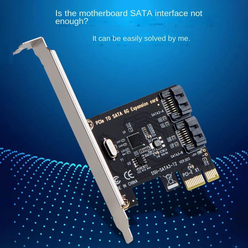 Fashion PCIE to Card PCI-E Adapter PCI Express to SATA3.0 Converter 2-Port III 6G Expansion Controller Card Adapter