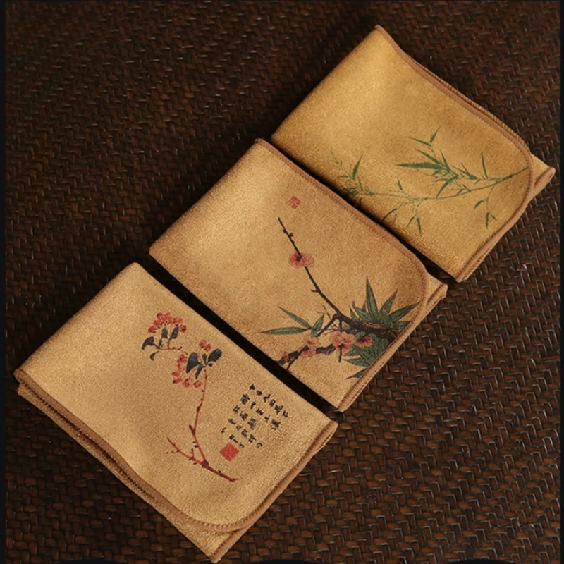 Buntes Geschirrtuch, saugfähiges Tuch, verdicktes Teetuch zum Reinigen von Esstischen, Reinigungstuch für die Küche aus Baumwolle für zu Hause