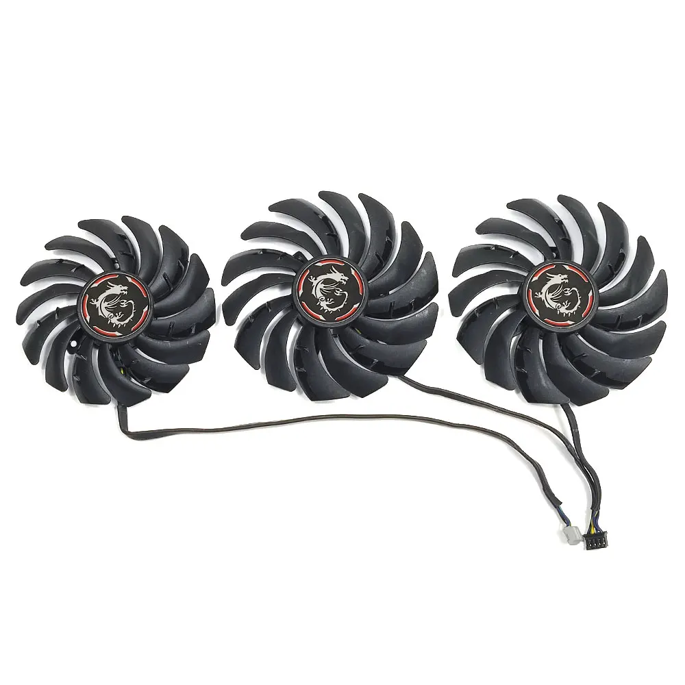 NEW 3FAN PLD09210S12HH PLD10010S12HH GPU Fan，For MSI RTX 2080 2080Ti 2080 2070 SUPER GAMING X TRIO Video card cooling fan