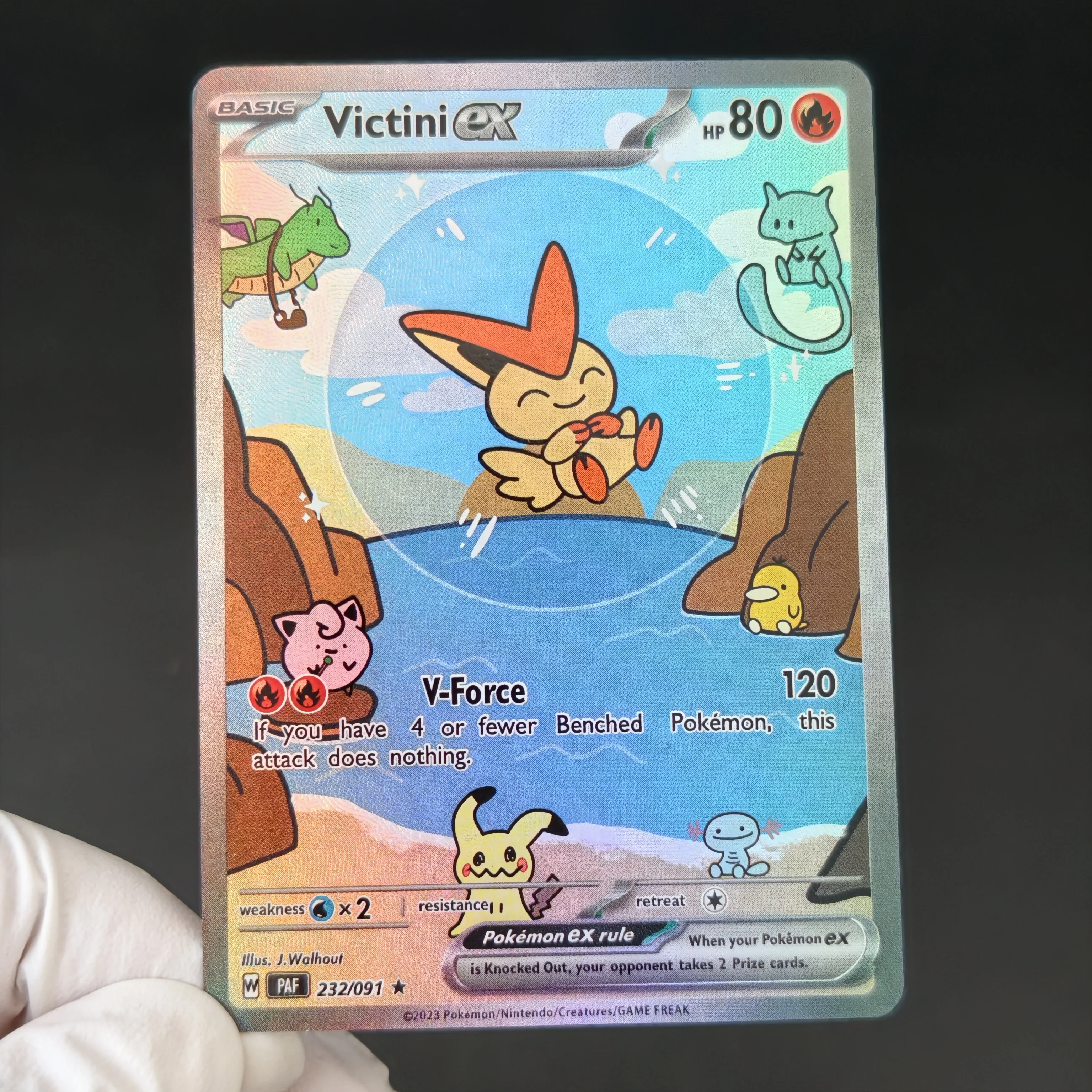 Bubble Series PTCG Pokemon Cards Victini ex Umbreon Gengar Dragonite Pikachu ex DIY Self Made Holo Textured Collectible Card view 4