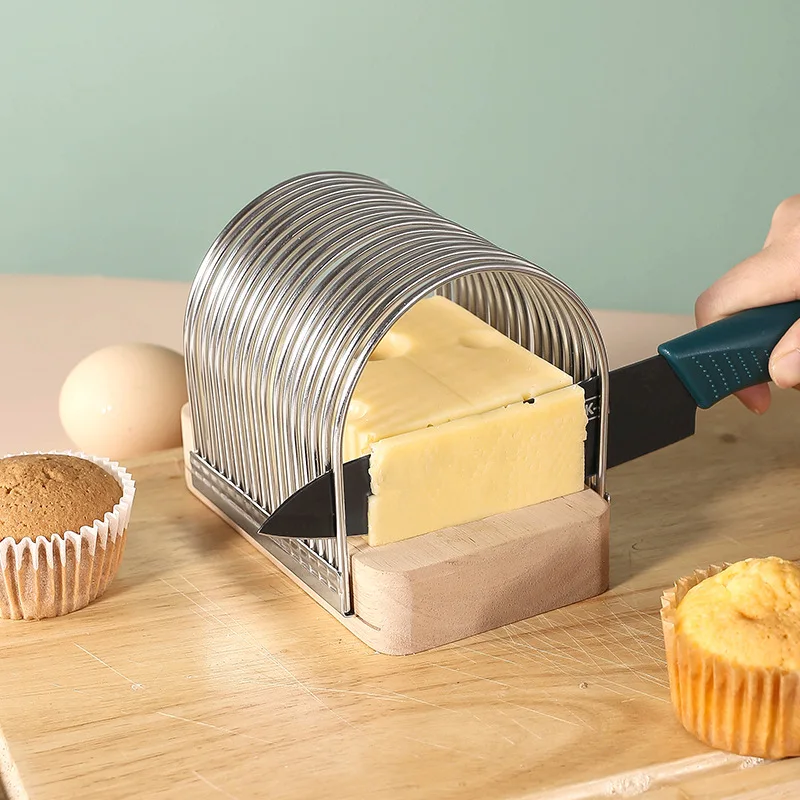 Multifunctional kitchen toast slicer Cheese scutcher Potato vegetable fruit cutter Food grade stainless steel baking tool