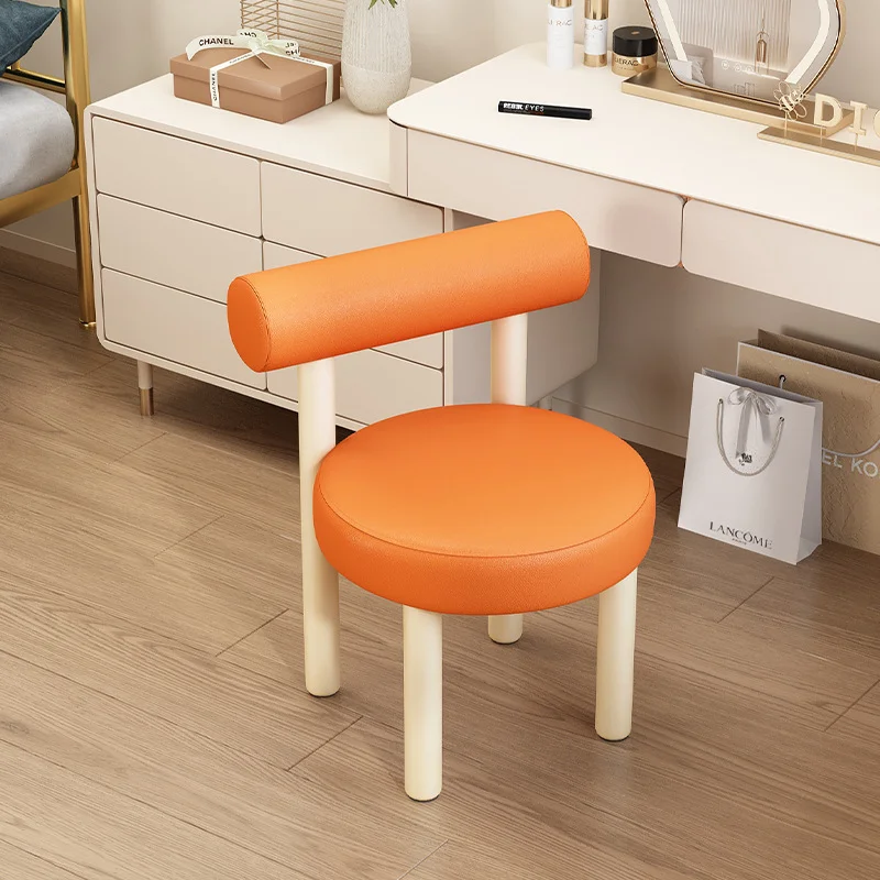 Makeup chair, backrest stool, light luxury, simple dining chair, dressing table chair, internet famous, creamy style,