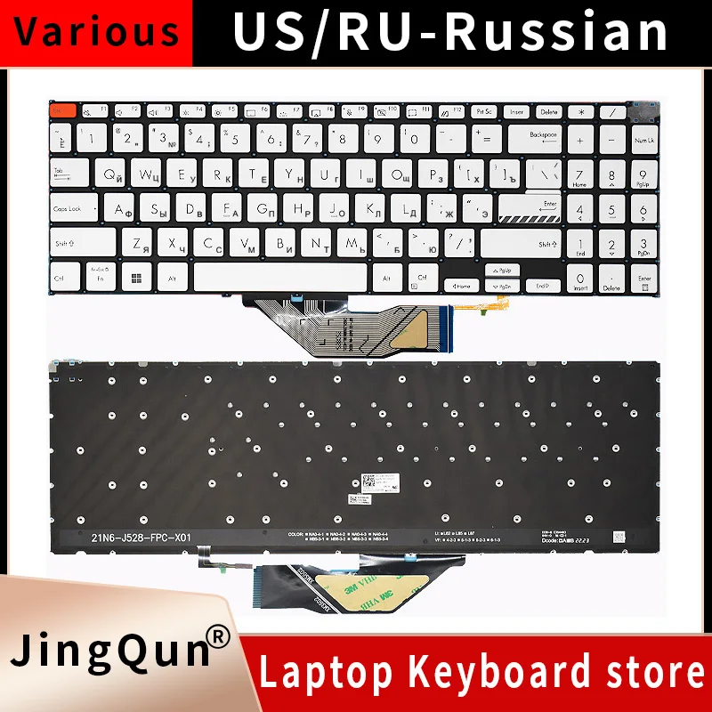 

US/RU/UK Russian Keyboard For ASUS VivoBook S 16X M5602 S5602 M3502 M3502Q K3502Z S3502 with backlit Layout