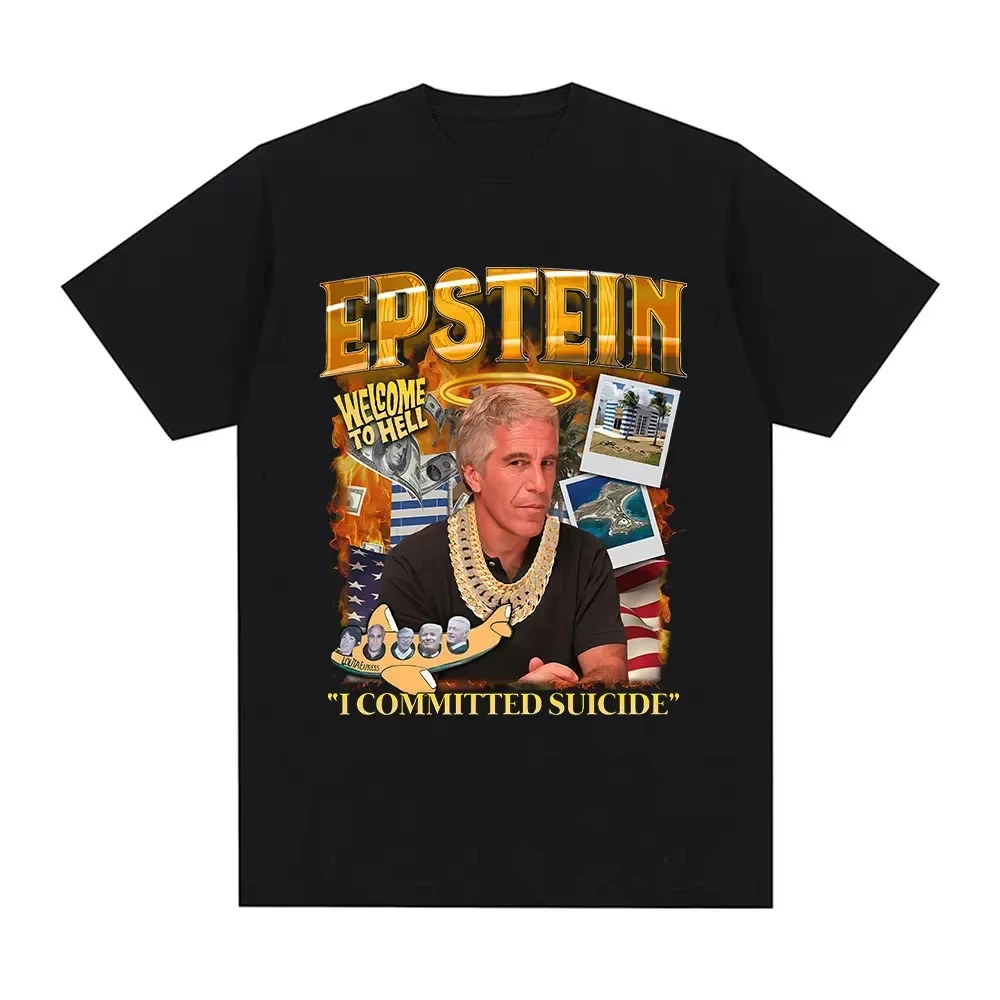 Fun Jeffrey Print T Shirts for Men and Women Fashion Vintage Short Sleeved T Shirts Casual Oversized T Shirt Tops
