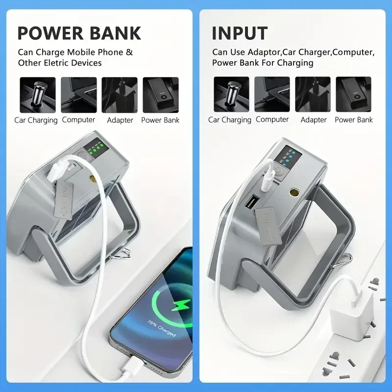 

Camping Lantern Rechargeable - with 3 Light Modes Portable Power Supply Perfect for Outdoor Adventures Home Hiking