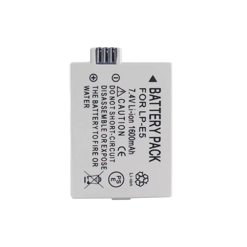 7.4V LP-E5 1600mAh Battery Suitable for Canon Camera EOS 450D 1000D EOS 500D 2000D EOS KISS X2 X3