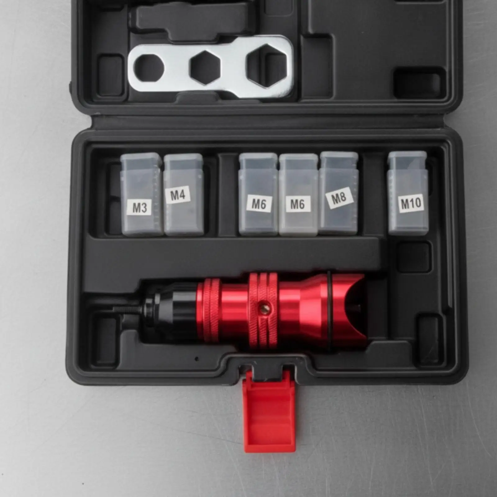 Drill Rivet Nut Setter Adapter with Interchangeable Mandrels for Workshop Metal Work