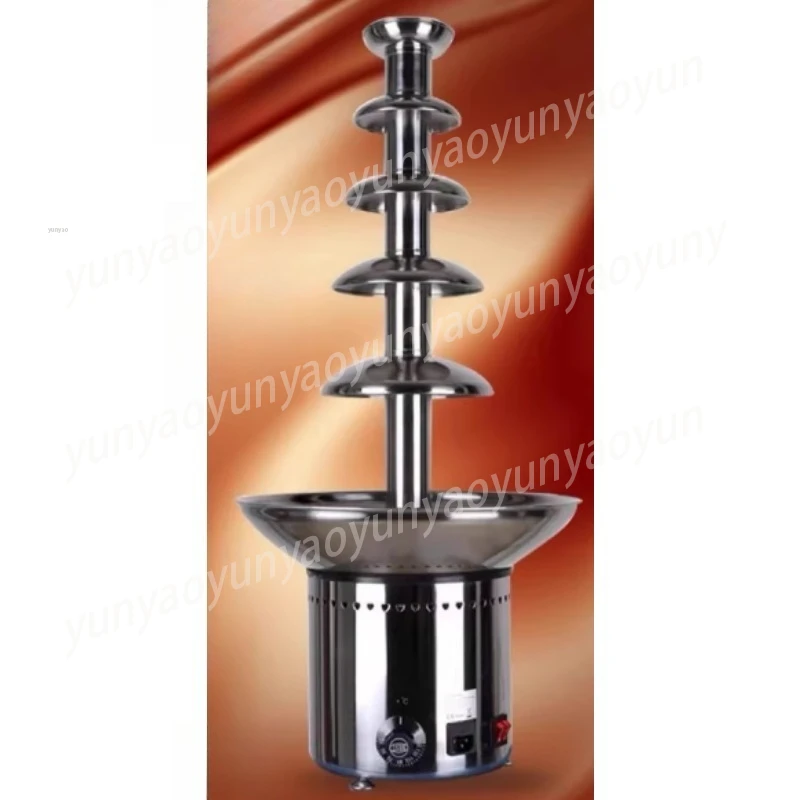 Commercial 4 Layer Chocolate Fountain Machine Stainless Steel Chocolate Fondue Fountain for Party