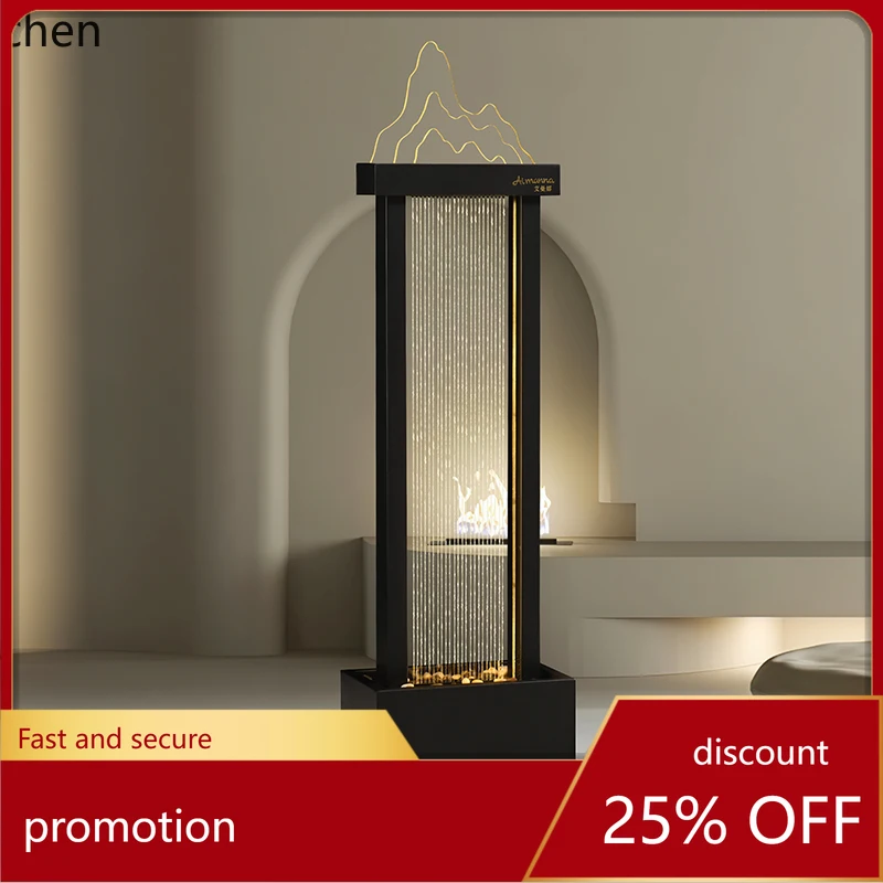 

ZML Water Flow Ornament Modern Simple Floor Standing Circulating Water Living Room Housewarming Gift Opening Office