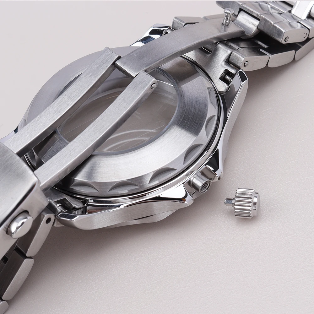 Caja de reloj NH35 de 41mm, pulsera de acero inoxidable 316L de zafiro para Seamaster 300 NH35 NH36 NH38 NH34, piezas de reloj con esfera de 31mm